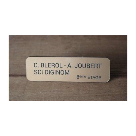 Plaque boite à lettres OR
