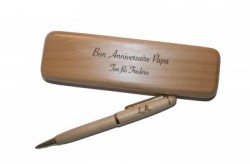 Coffret écrin et stylo en bois