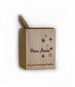 Pot à crayon en bois de hêtre