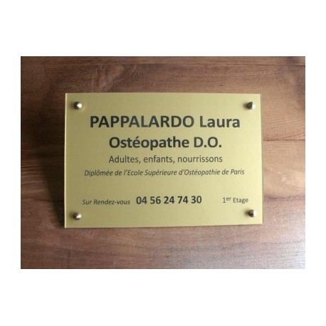 plaque plexiglas Or