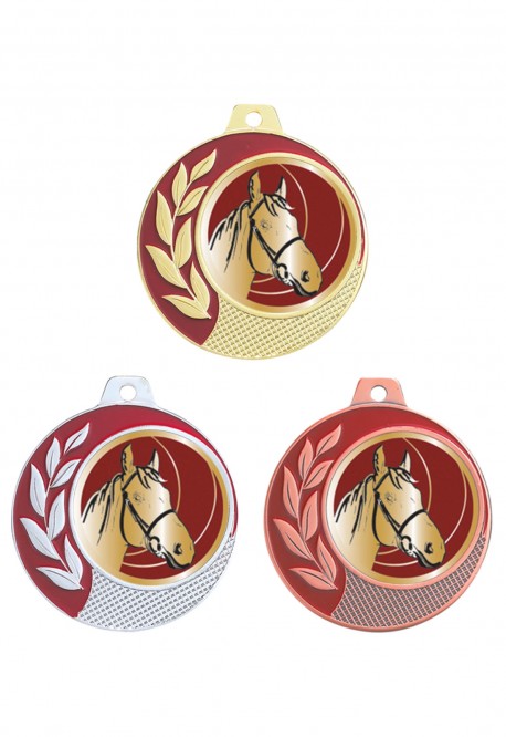 Médaille Ø 70 mm Équitation  - CZ07