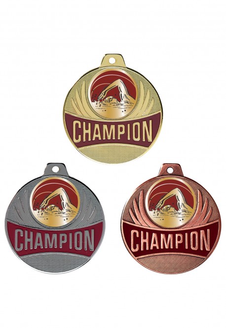 Médaille Ø 50 mm Natation  - CX19