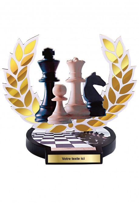 Trophée Bois Échecs 56503